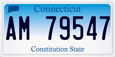 CT license plate AM79547