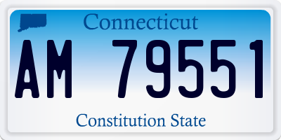 CT license plate AM79551