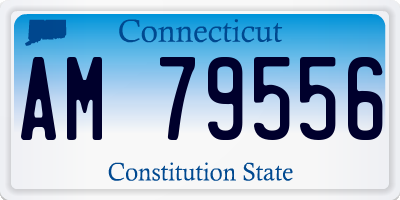 CT license plate AM79556