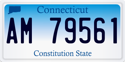 CT license plate AM79561