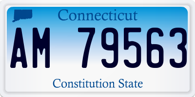 CT license plate AM79563