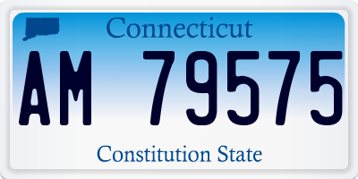 CT license plate AM79575
