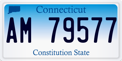 CT license plate AM79577