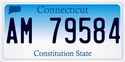 CT license plate AM79584