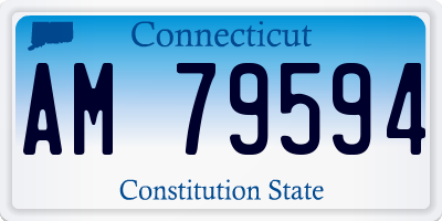 CT license plate AM79594
