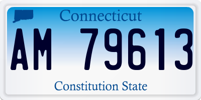 CT license plate AM79613