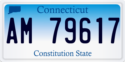 CT license plate AM79617