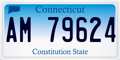 CT license plate AM79624