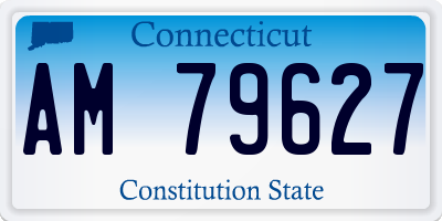 CT license plate AM79627
