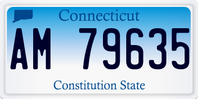 CT license plate AM79635