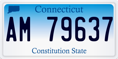 CT license plate AM79637