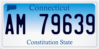 CT license plate AM79639