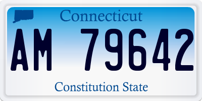 CT license plate AM79642