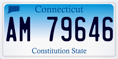CT license plate AM79646
