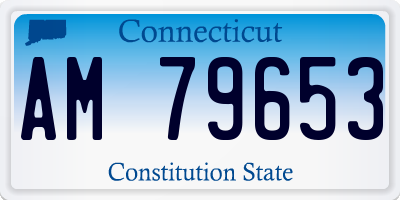 CT license plate AM79653