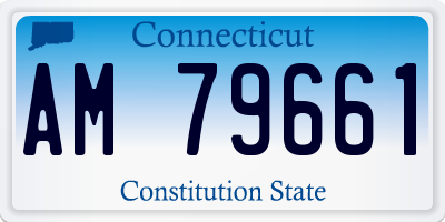CT license plate AM79661
