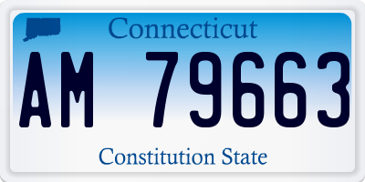CT license plate AM79663