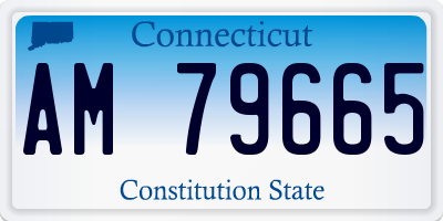 CT license plate AM79665