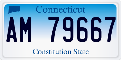 CT license plate AM79667