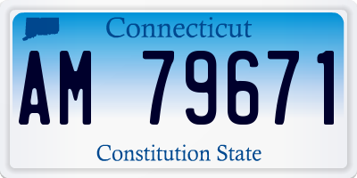 CT license plate AM79671
