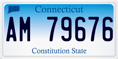 CT license plate AM79676