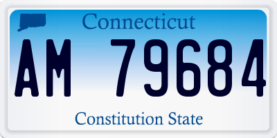 CT license plate AM79684