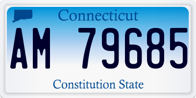 CT license plate AM79685