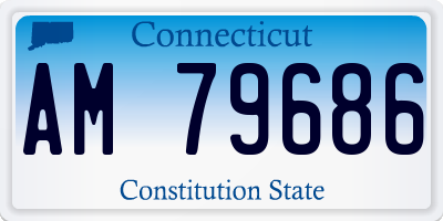 CT license plate AM79686