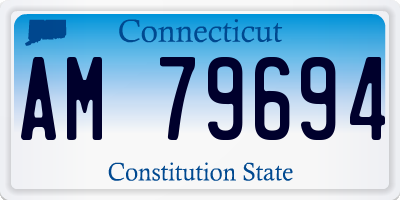 CT license plate AM79694