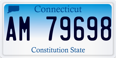 CT license plate AM79698