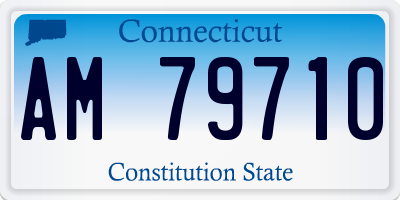 CT license plate AM79710