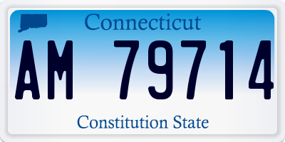 CT license plate AM79714