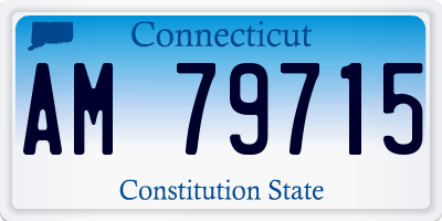 CT license plate AM79715