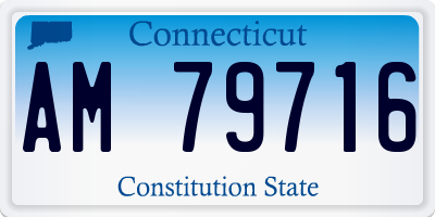CT license plate AM79716