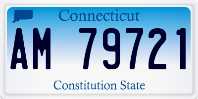 CT license plate AM79721