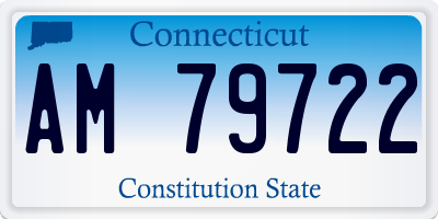 CT license plate AM79722