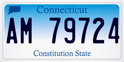 CT license plate AM79724