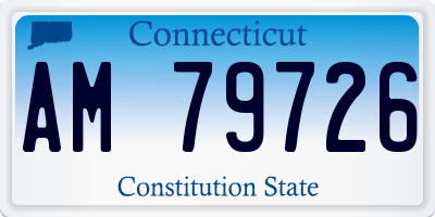 CT license plate AM79726