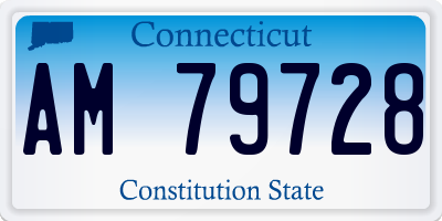 CT license plate AM79728