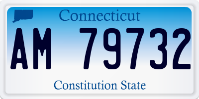 CT license plate AM79732