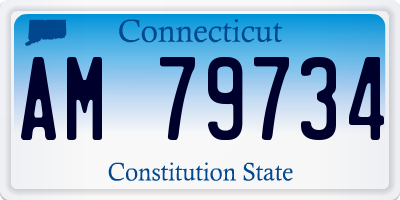 CT license plate AM79734