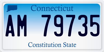 CT license plate AM79735