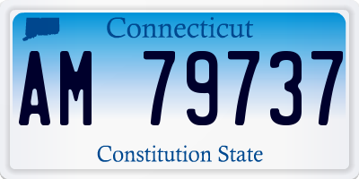 CT license plate AM79737