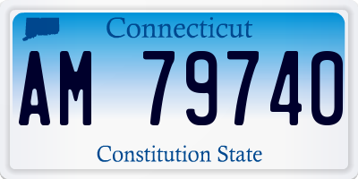 CT license plate AM79740