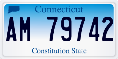 CT license plate AM79742
