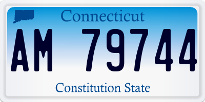 CT license plate AM79744