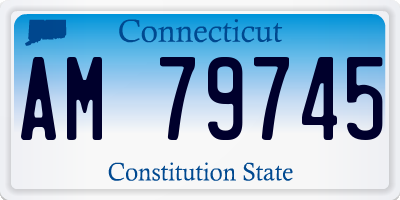CT license plate AM79745