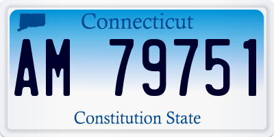CT license plate AM79751