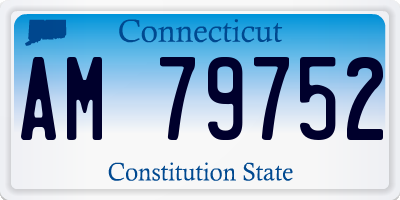 CT license plate AM79752