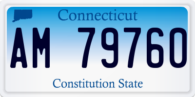CT license plate AM79760